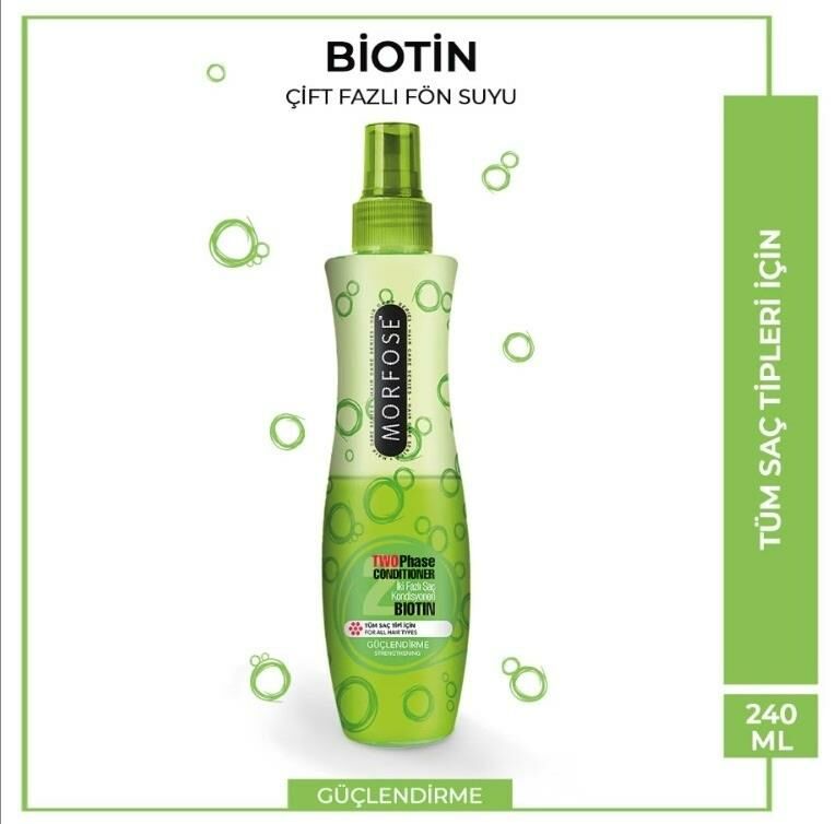 Morfose Sıvı Saç Kremi Biotin Fön Suyu 240 Ml Yeşil
