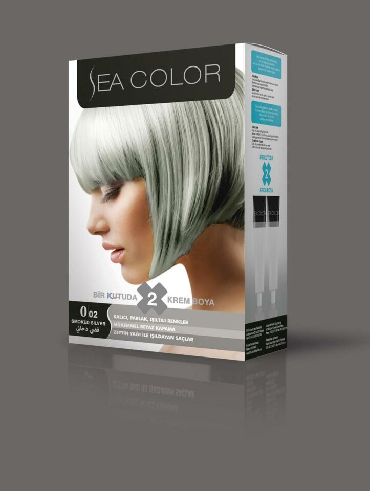 Sea Color Saç Boyası 0.02 Gümüş Gri
