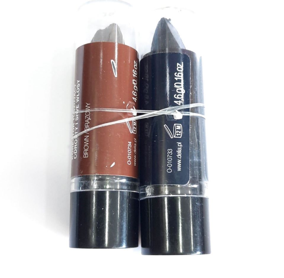 kutusuz sıfır - Delia Stick Saç Beyaz Kapatıcı Siyah + Kahve Rötuş İçin Saç Ruju