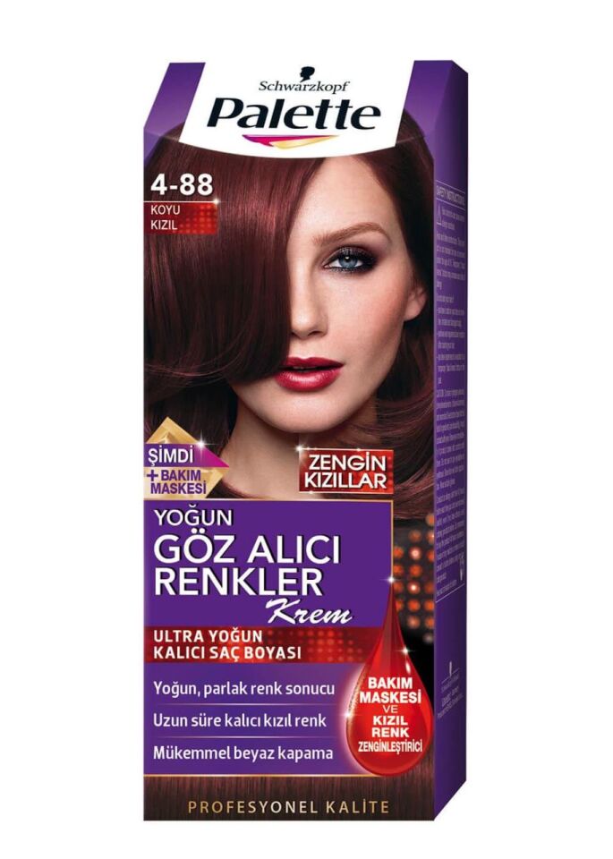 Palette 4.88 Koyu Kızıl ICC Kalıcı Krem Boya