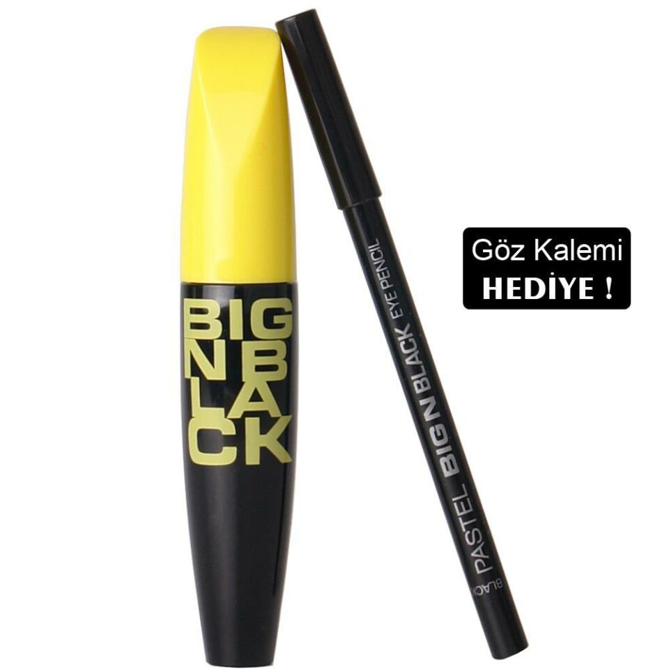 Pastel Big N Black Maskara 12 ml + Siyah Göz Kalemi Hediyeli