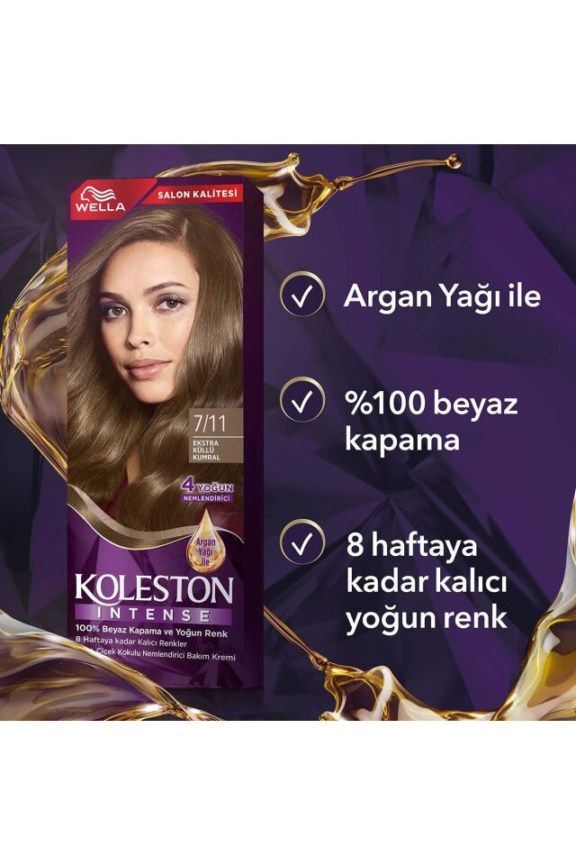 Koleston Intense Saç Bayası 7.11 Extra Küllü Kumral