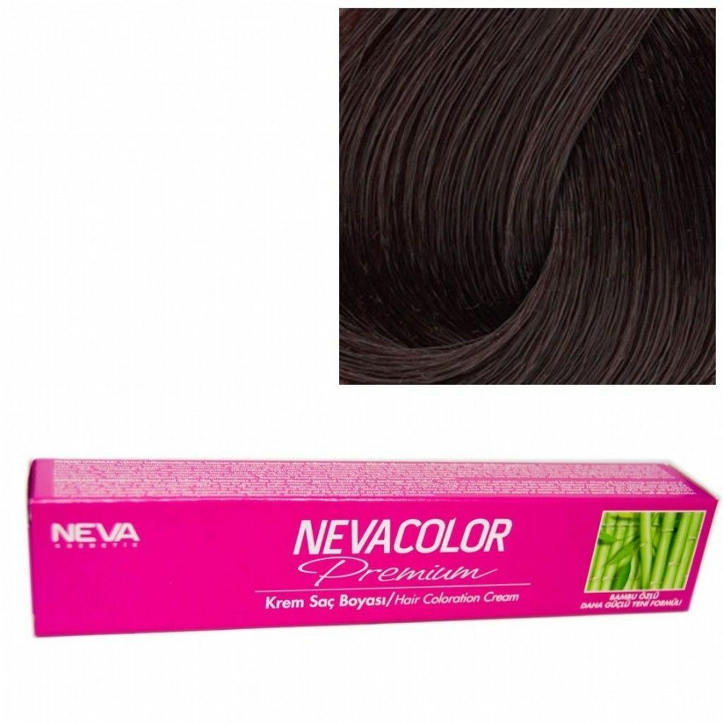 Neva Color Tüp Saç Boyası 3 Koyu Kahve 50 Gr + Oksidan Sıvısı 50 Ml