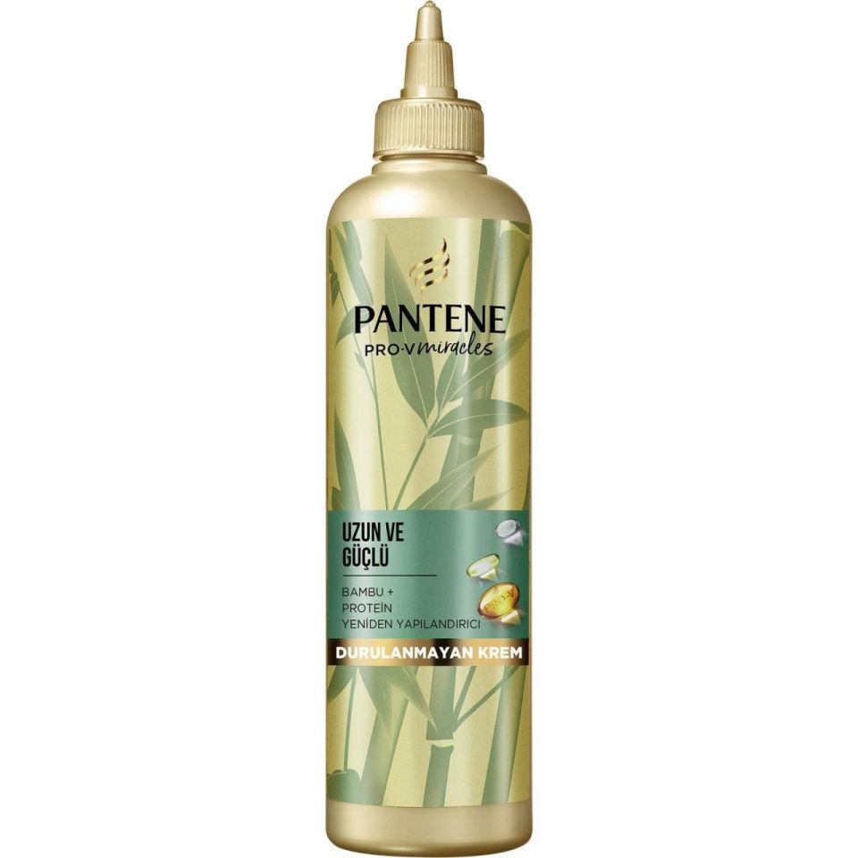 Pantene 7/24 Uzun ve Güçlü Yeniden Yapılandırıcı Durulanmayan Krem, Bambu ve Proteinli 270ml