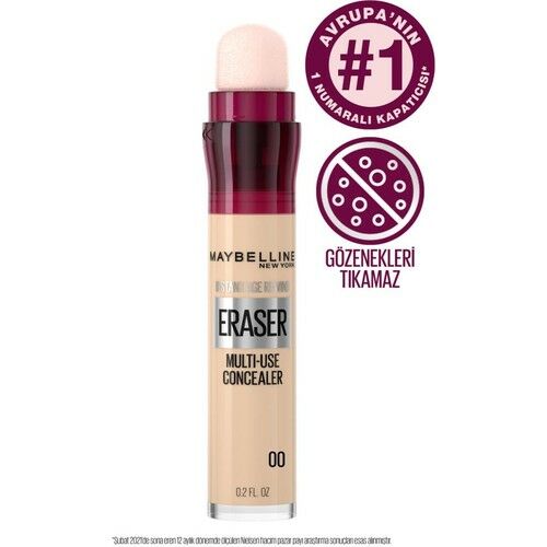 Maybelline New York Instant Anti Age Eraser Kapatıcı - 00 Ivory Concealer 6.8 Ml