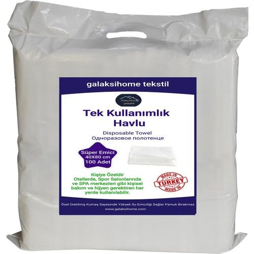 Galaksihome 100 lü Tek Kullanımlık Saç Havlusu 40x80 cm Kullan At