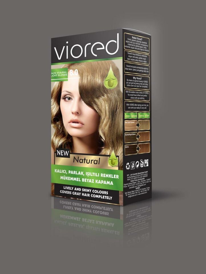 Sea Color Viored Natural Set Saç Boyası 8.0 Açık Kumral