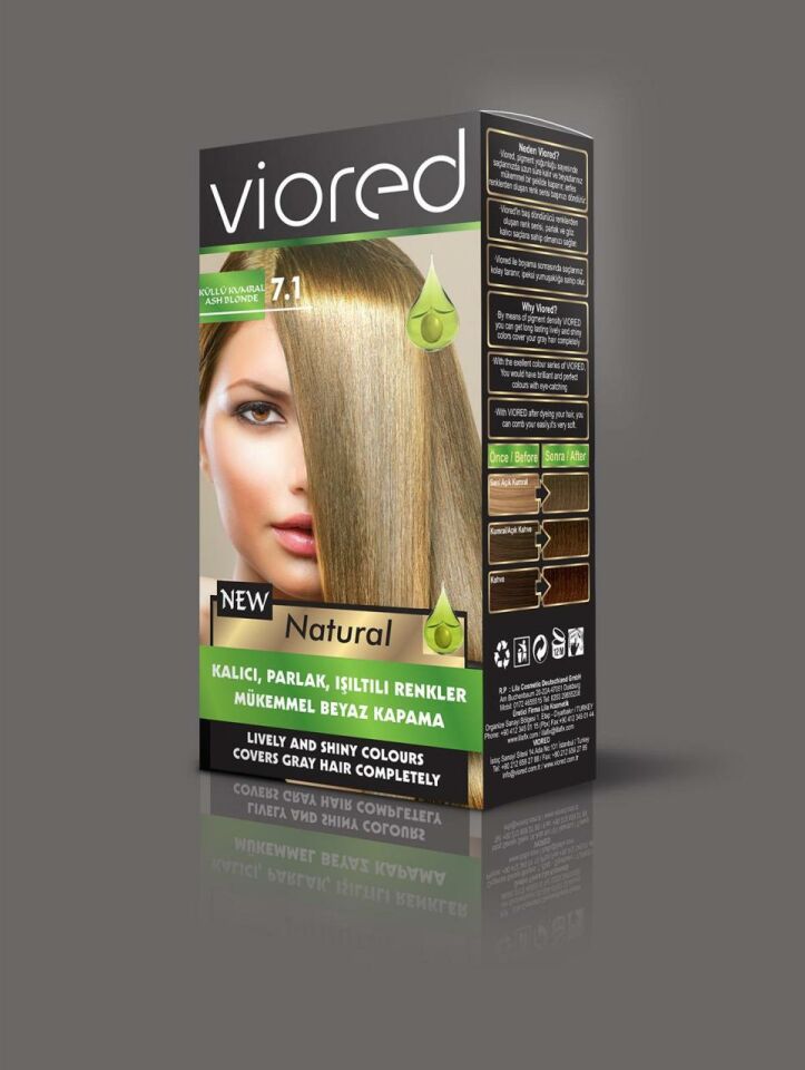 Sea Color Viored Natural Set Saç Boyası 7.1 Küllü Kumral