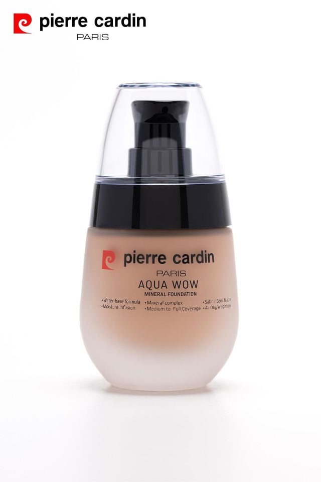 12218-Pierre Cardin Aqua Wow Mineralli Su Bazlı Fondöten Tawny Beige 703 with Warm Neutral