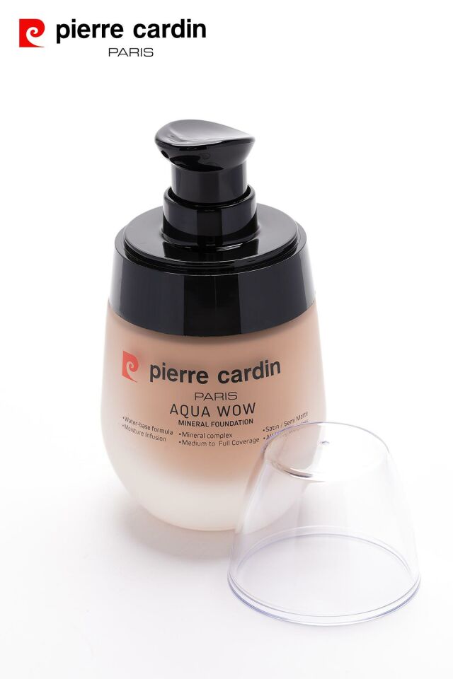 12218-Pierre Cardin Aqua Wow Mineralli Su Bazlı Fondöten Tawny Beige 703 with Warm Neutral