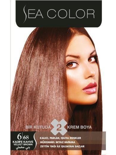 DELİST  Sea Color Saç Boyası 6.68 Kadife Kahve