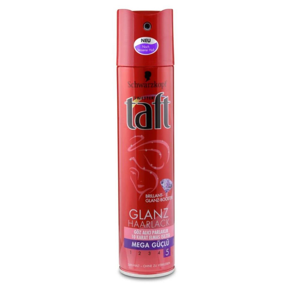 Taft Saç Spreyi Shine 5 Işıltı 250 Ml- Glanz Parlak Kırmızı
