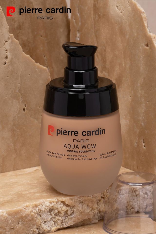 12220 -Pierre Cardin Aqua Wow Mineralli Su Bazlı Fondöten Rose Skin 901 with Neutral Beige