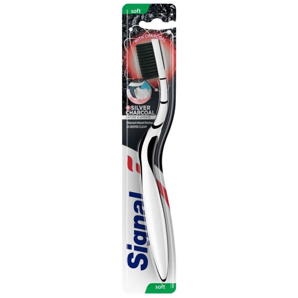 Signal Diş Fırçası Sılver Charcoal ( kömür Iyonlu ) Soft