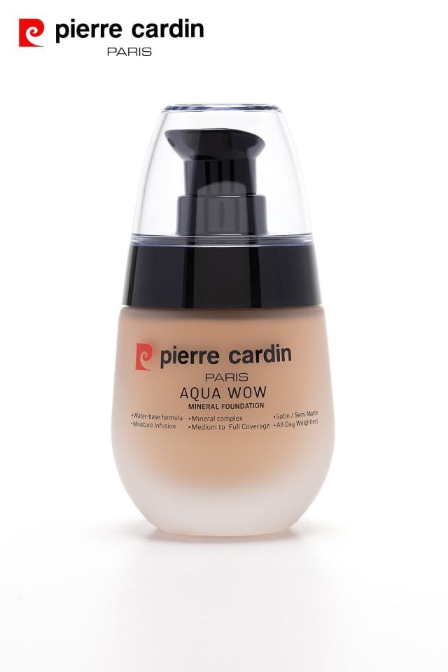 12216-Pierre Cardin Aqua Wow Mineralli Su Bazlı Fondöten Ivory 406 Skin with Warm Yellow