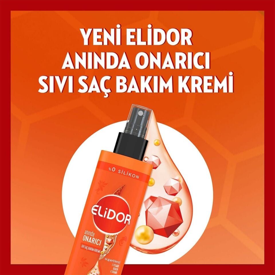 Elidor Sıvı Saç Kremi Anında Onarıcı Saç Bakım Spreyi 200 Ml
