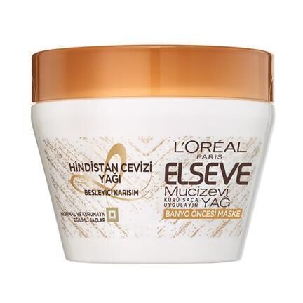 L'Oréal Paris Elseve Hindistan Cevizi & Değerli Yağlar Eşsiz Karışım Banyo Öncesi Maske 300 Ml