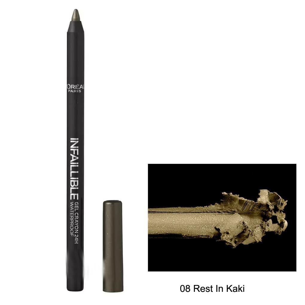 Loreal Paris Infaillible Paint Gel Crayon Eyeliner Göz Kalemi 08 Rest in Kaki