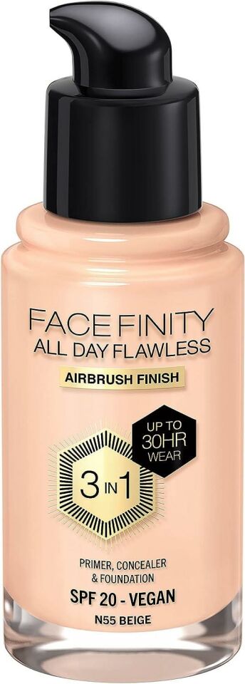Max Factor Fondöten 55 Beige FaceFinity All Day Flawless 3N 1 - SPF20 - 30HR