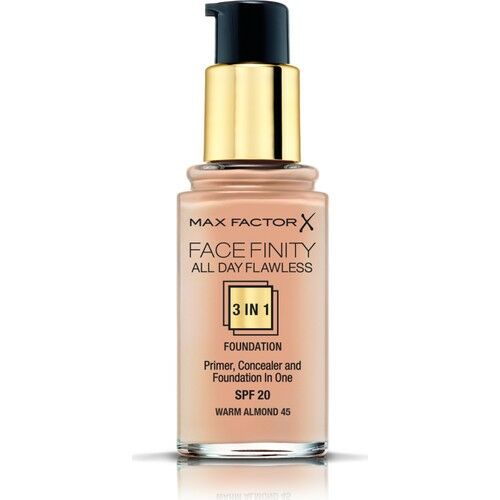 Max Factor Fondöten 45 Warm Almond FaceFinity All Day Flawless 3N 1