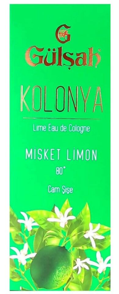 Gülşah Kolonya Misket Limon Cam Şişe 250 Ml 80 Derece