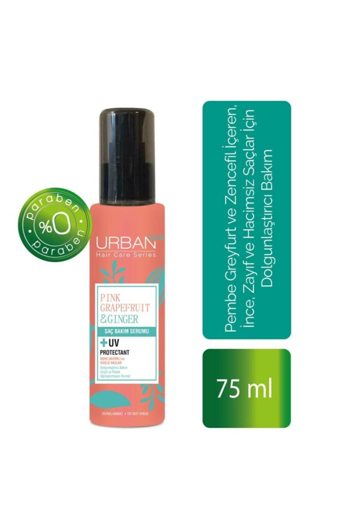 Urban Care Pembe Greyfurt ve Zencefil İçeren Dolgunlaştırıcı Saç Bakım Serumu 75 ml