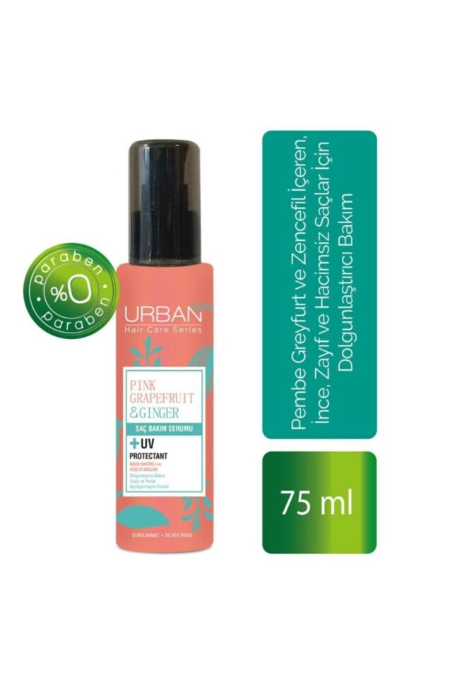 Urban Care Pembe Greyfurt ve Zencefil İçeren Dolgunlaştırıcı Saç Bakım Serumu 75 ml