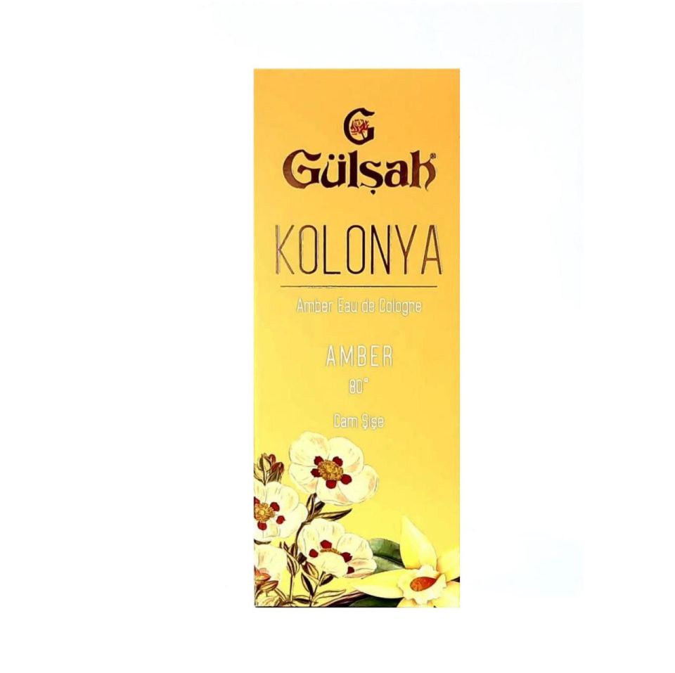 Gülşah Kolonya Amber Cam Şişe 250 Ml 80 Derece