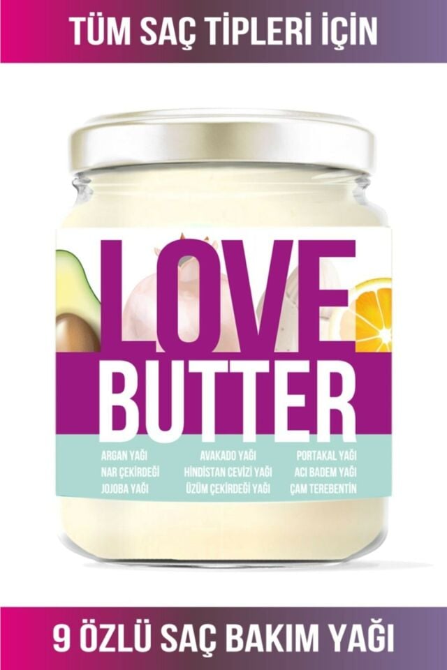 Love Butter 9 Özlü Saç Bakım Yağı 190 Ml  Besleyici Ve Güçlendirici Saç Maskesi