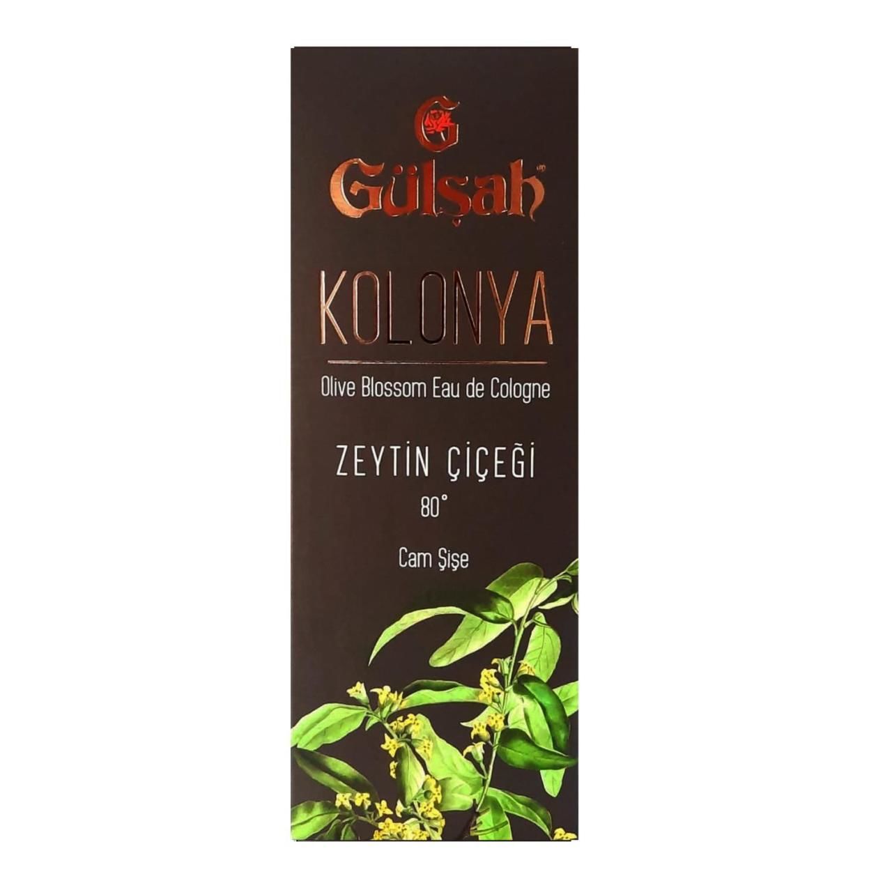 Gülşah Kolonya Zeytin Çiçeği Cam Şişe 250 Ml 80 Derece