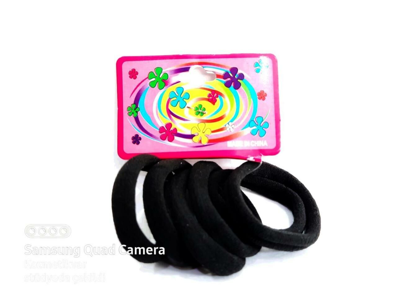 6 lı Kartlı Siyah Havlu Toka