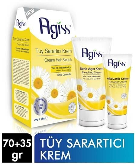 Agiss Tüy Sarartıcı Krem 70 ml + 35 ml Aktivatör Krem