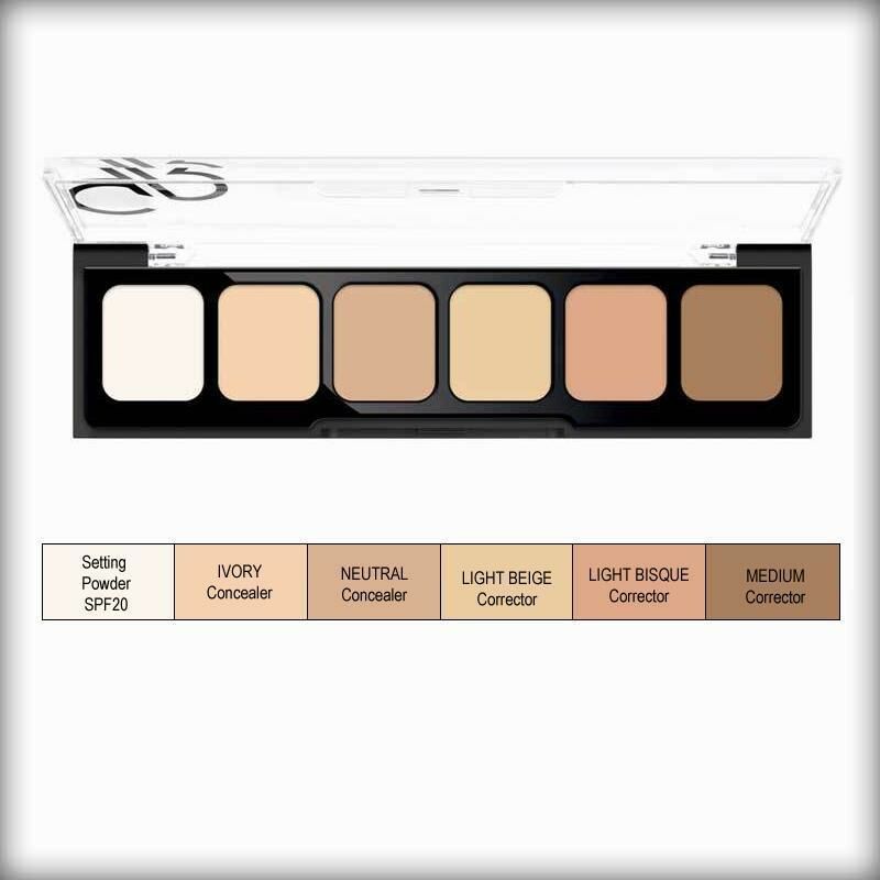 Golden Rose Correct Conceal Cream Palettes 01 Light to Medium