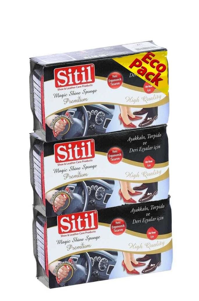 3 Adet X Sitil Çok Amaçlı Parlatıcı Sünger Ayakkabı , Torpido ve Deri