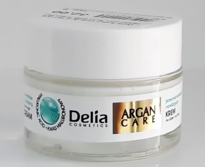 Delia Argan Care Anti-Wrinkle Hyaluronic Acid 50Ml Krem 24h - KUTUSUZ