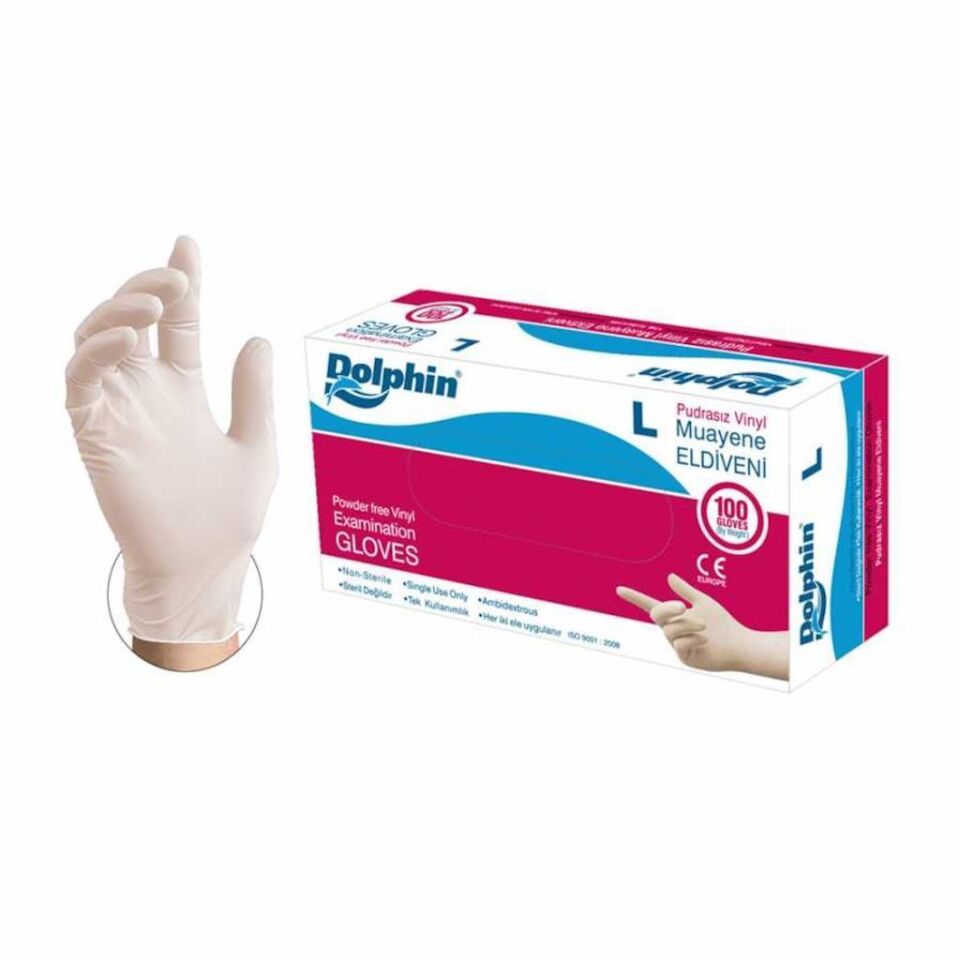Dolphin Vinyl Muayene Eldveni L Pudrasız
