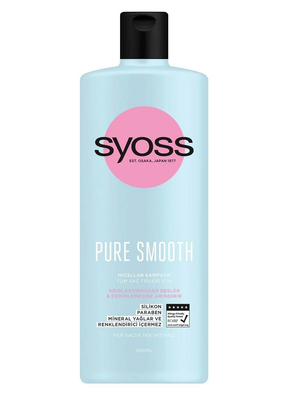 Syoss Şampuan 500 Ml Pure Smooth Micellar Tüm Saçlar