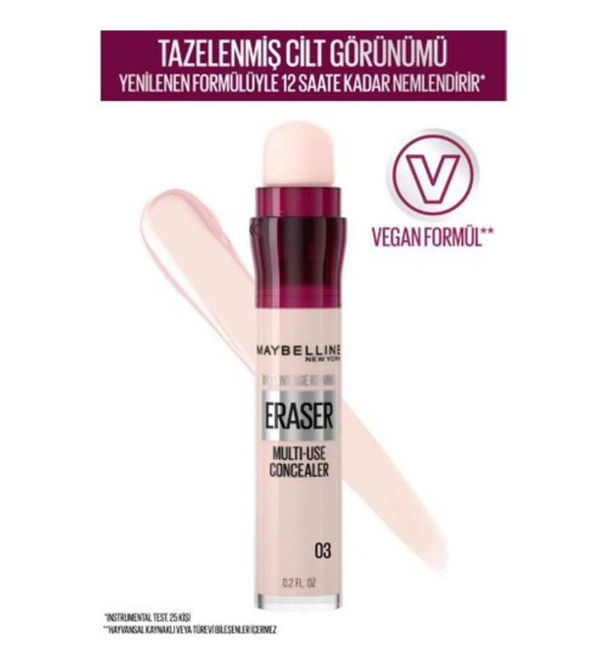 Maybelline New York Instant Anti Age Eraser Kapatıcı - 03 Fair Concealer 6.8 Ml