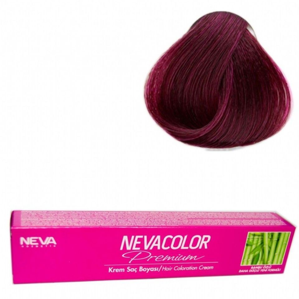 Neva Color Tüp Saç Boyası 6.20 Patlıcan Moru 50 Gr + Oksidan Sıvısı 50 Ml