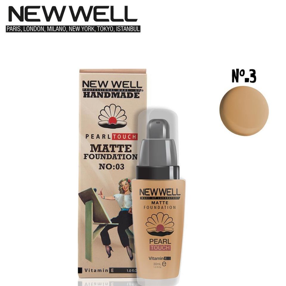 NEW WELL Handmade Matte  Foundation Cam Şişe 03