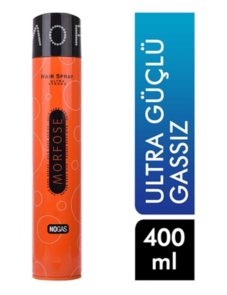 Morfose 400 ml NoGas Gazsız Saç Spreyi Ultra Strong Turuncu