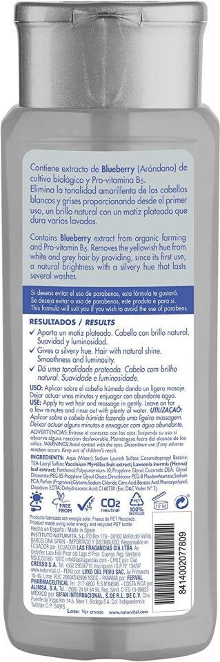 Natur Vital Silver Blueberry Turunculaşma Karşıtı Mor Şampuan 300ml Doğal Cila