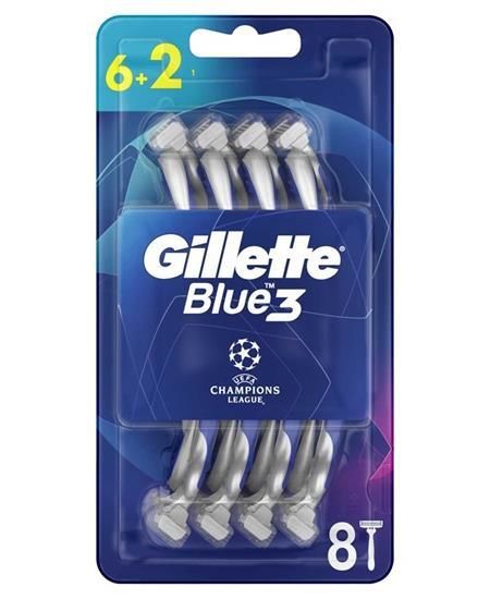 Gillette Blue3 Tıraş Bıçağı Football 6+2 li Şampiyonlar Ligi Paketi