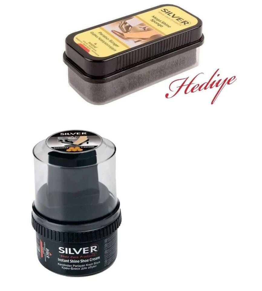 Silver 60 Ml Siyah Boya Parlatıcı Sünger Hediyeli