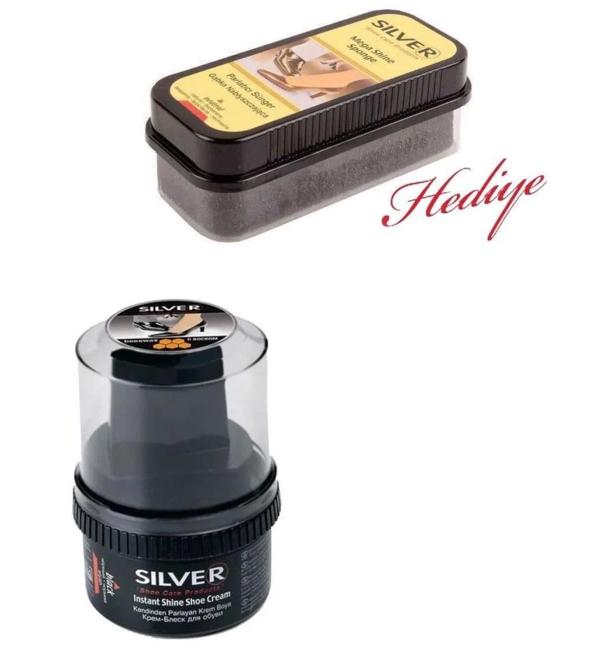 Silver 60 Ml Siyah Boya Parlatıcı Sünger Hediyeli