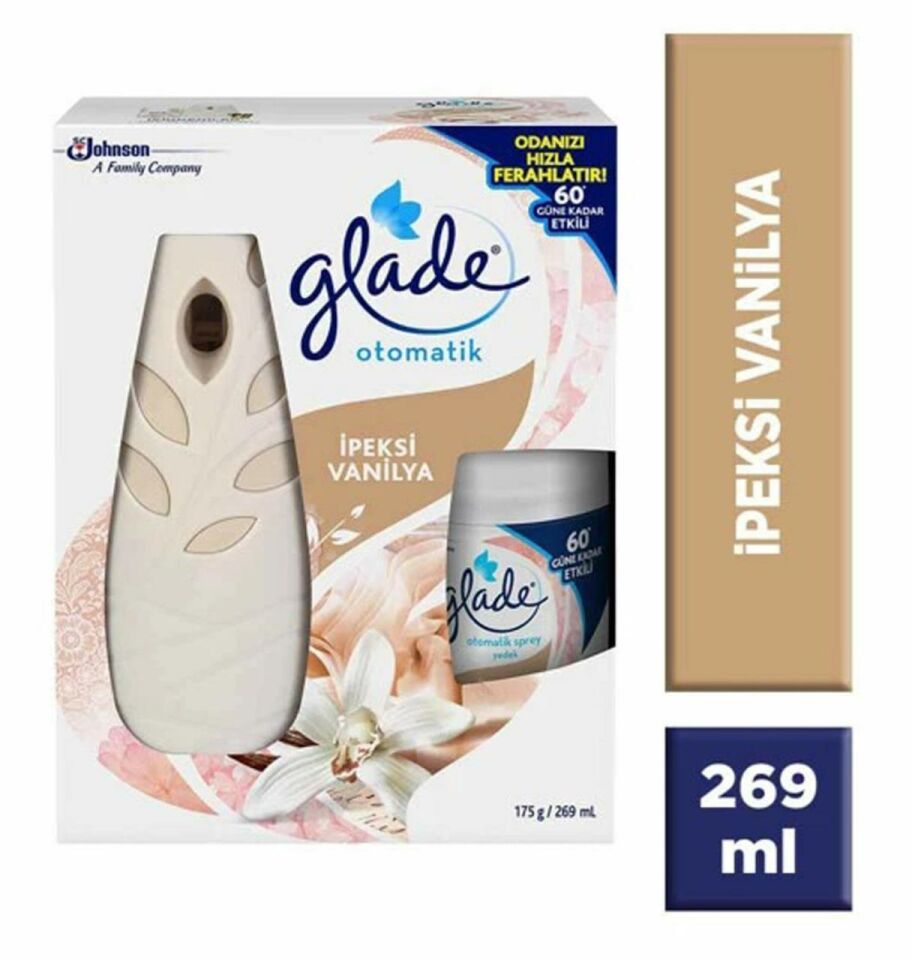 Glade İpeksi Vanilya Otomatik Sprey Sistem Makine + Yedek 269 Ml