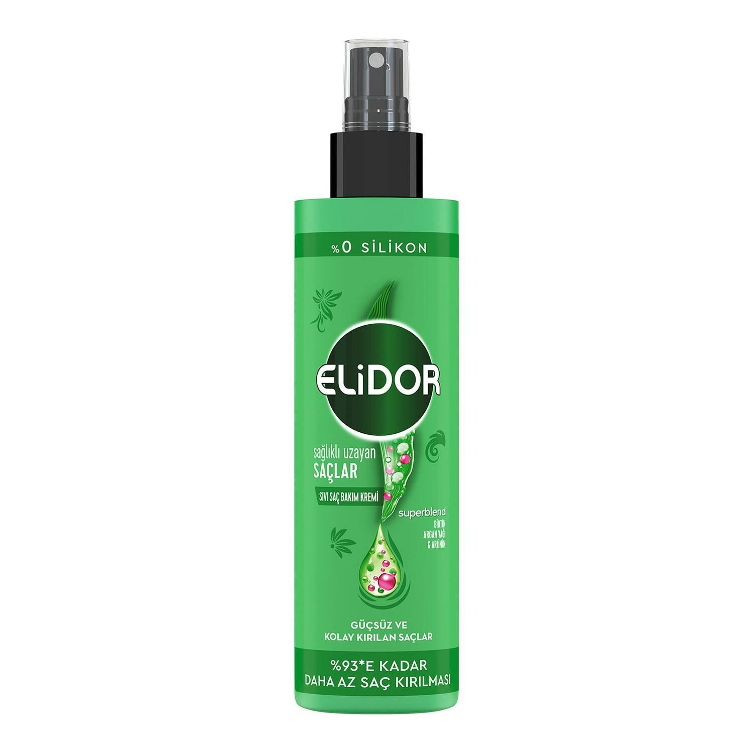 Elidor Sıvı Saç Kremi Sağlıklı Uzayan Saçlar Biotin Argan Yağı Arjinin 200 Ml
