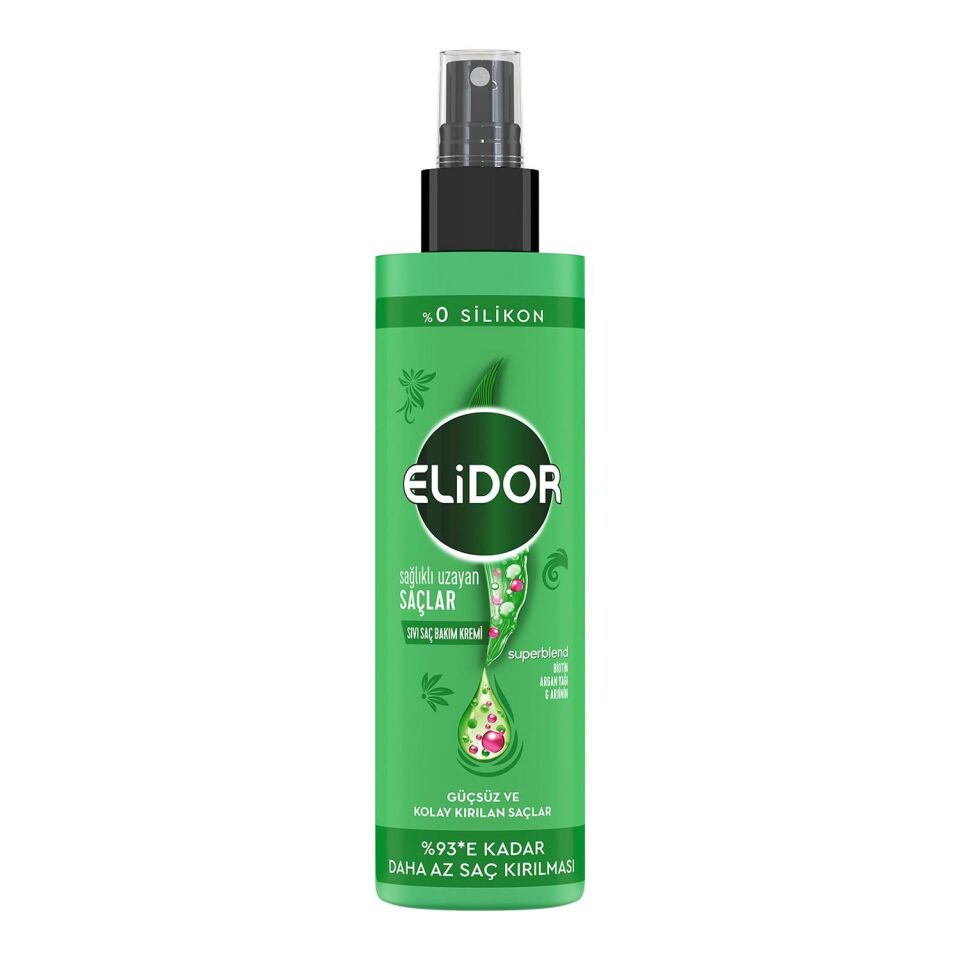 Elidor Sıvı Saç Kremi Sağlıklı Uzayan Saçlar Biotin Argan Yağı Arjinin 200 Ml