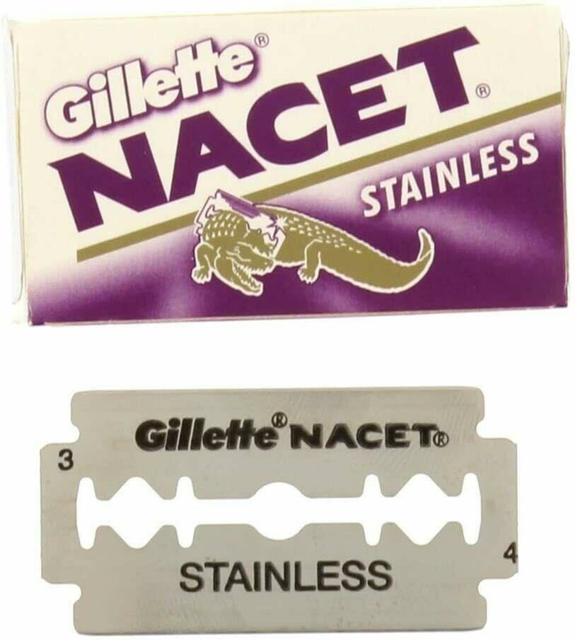 Gillette Nacet Tıraş Bıçağı Çift Kenarlı Jilet 5x20 li 100 lü Kartela