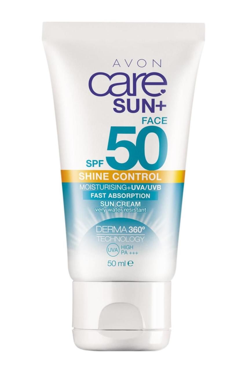 Avon Sun+ SPF 50 Yüz Güneş Kremi 50 ml Shine Control